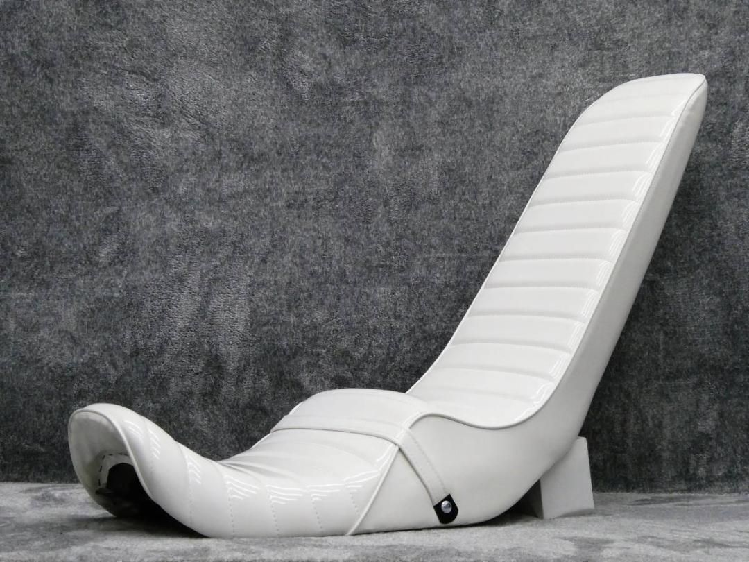 ゼファー400 2型 後期 白エナ 60cm 三段シート/ホワイト 補強