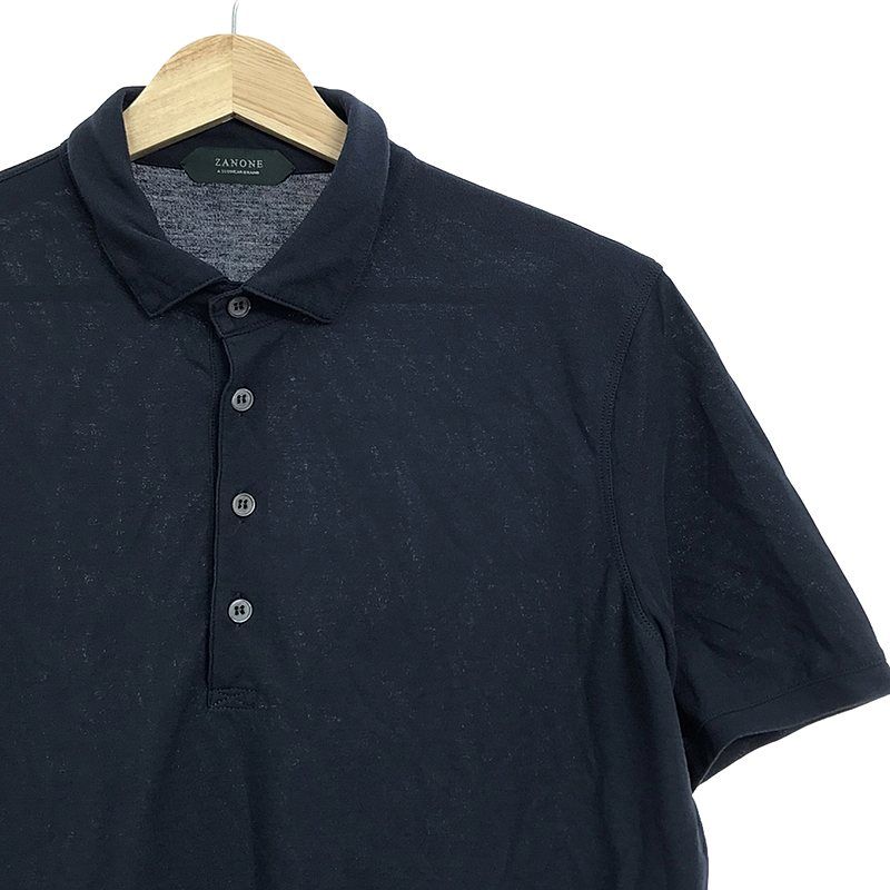 【極美品】ZANONE アイスコットン ポロシャツ　ネイビー　48 TSM 様専用 ZANONE ザノーネ アイスコットン ポロシャツ 48