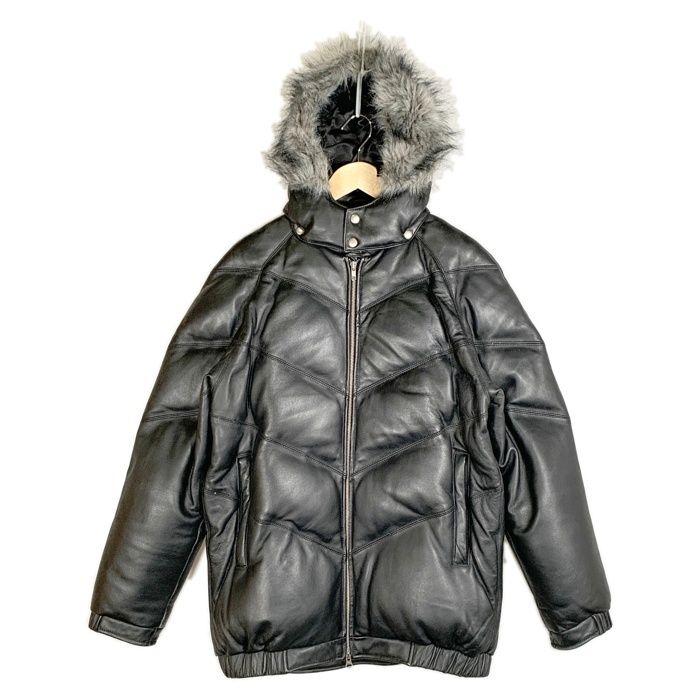 ジャケット・アウター 00s supreme leather far down jacket y2k SUPREME シュプリーム 05AW Leather Down Jacket レザーダウン