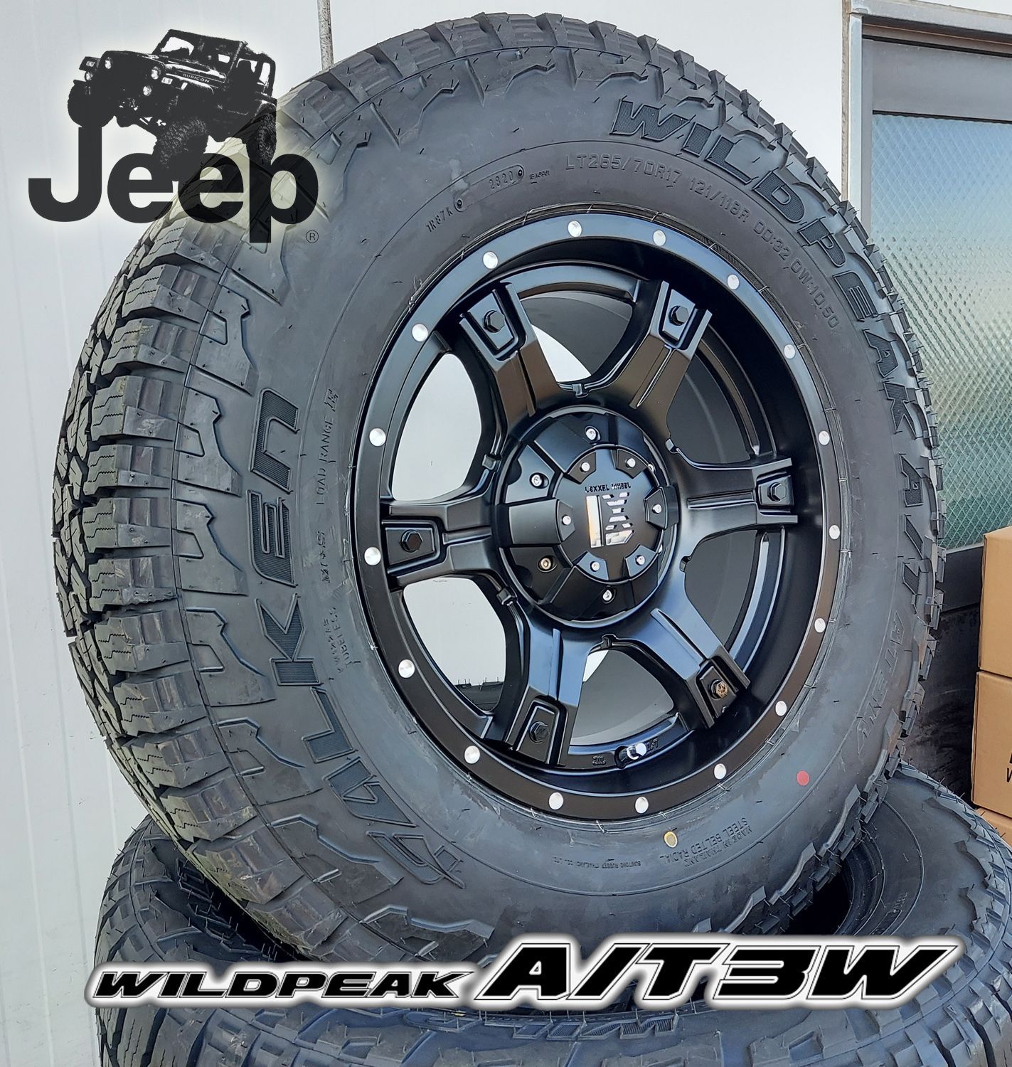 オールテレンタイヤ JEEP ラングラー JL JK RAV4 新品タイヤホイールセット 17インチ ファルケン WILDEPEAK A/T3W  265/70R17 265/65R17 LEXXEL レクセル OutLaw アウトロー - メルカリ