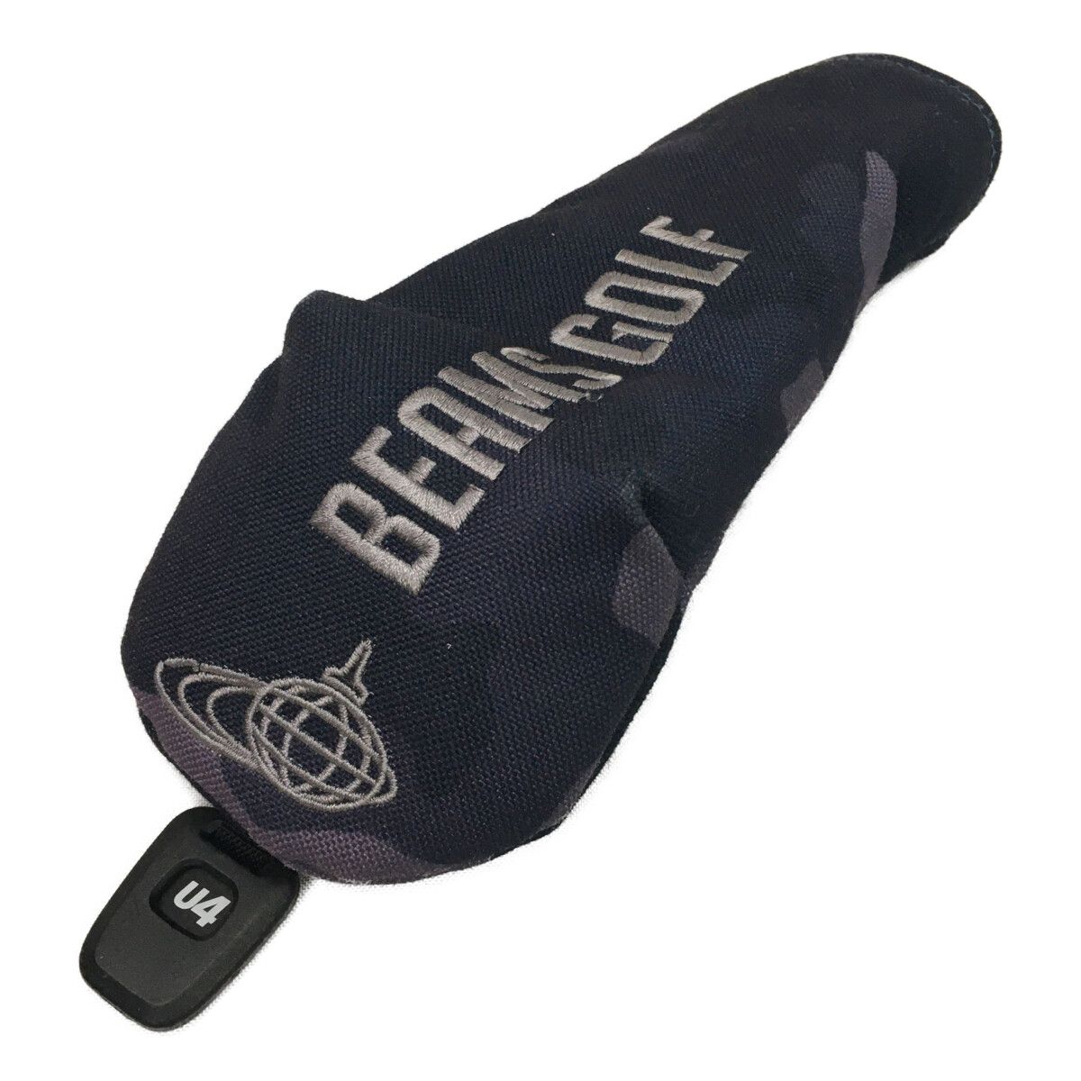 中古 ビームスゴルフ BEAMSGOLF ヘッドカバー ネイビー系 紺系 カモフラ柄 ユーティリティ用 U4