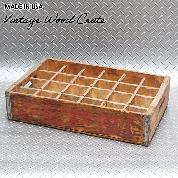 アメリカ ヴィンテージ 50～60s 木箱 金属枠 Wooden Box 木箱