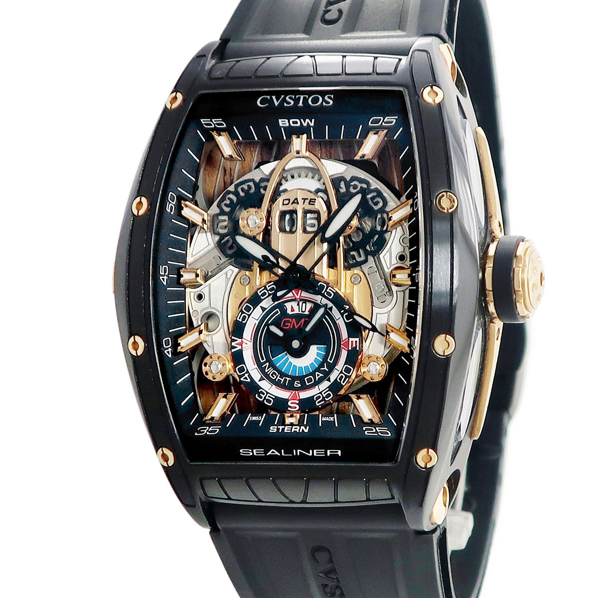 クストス 腕時計 CVT-SEA-GMT-CP5N BST 鑑定済み ブランド