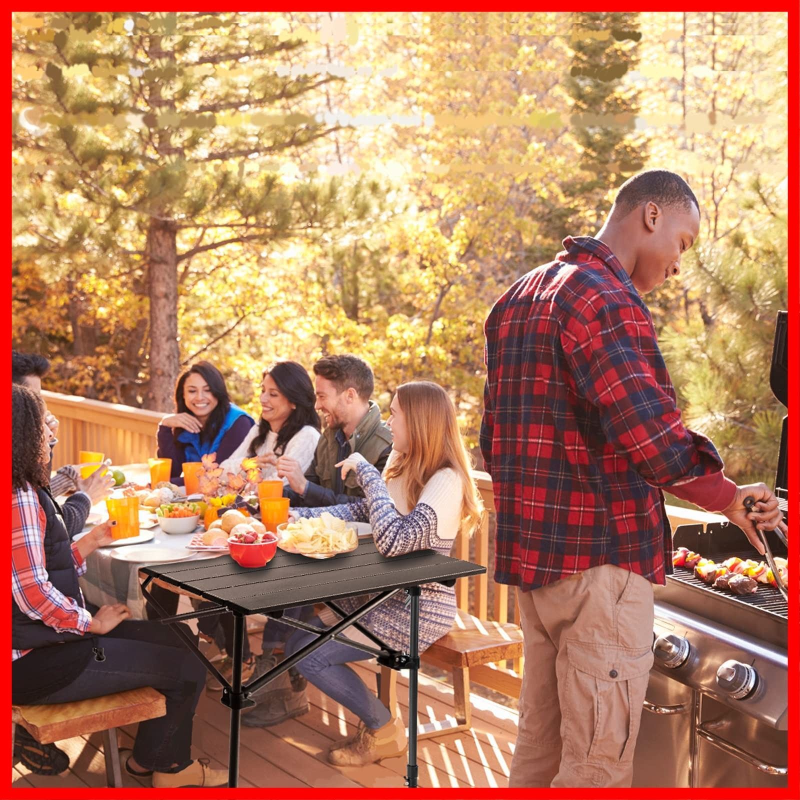 キャンプテーブル 高さ調整