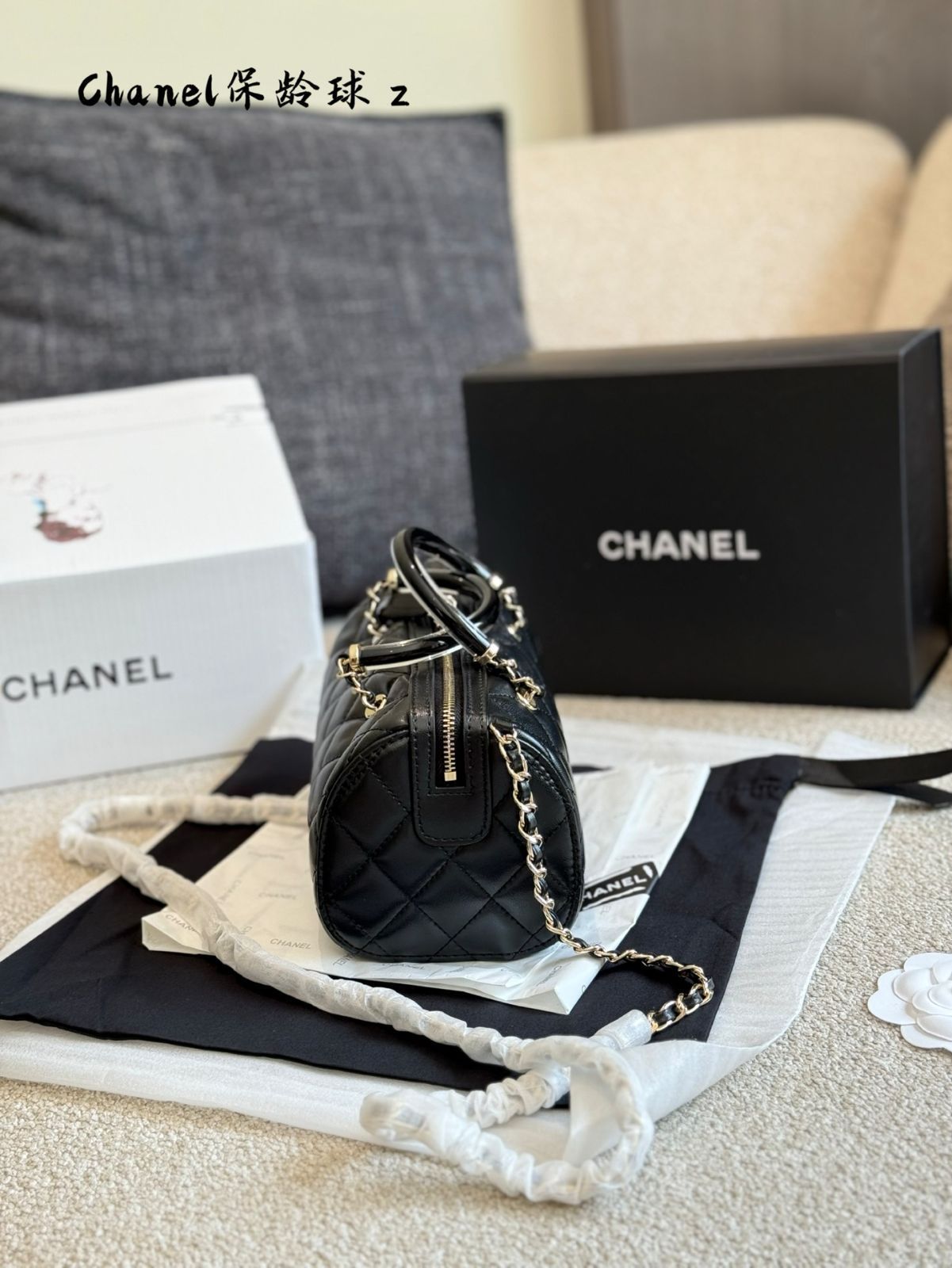 ≪25C★≫CHANEL ミニボウリングバッグ 今日特価】Chanel 25C 早春 ボストンミニボウリングバッグ - 25C