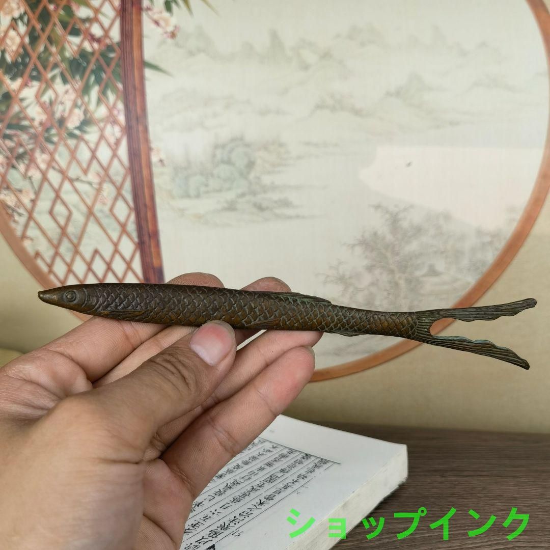 銅 細工 厚重 茶洗 茶道具 工芸品 美術品 置物 銅 細工 茶道具 魚鱗紋銅壺叉 工芸品 美術品 置物 - メルカリ