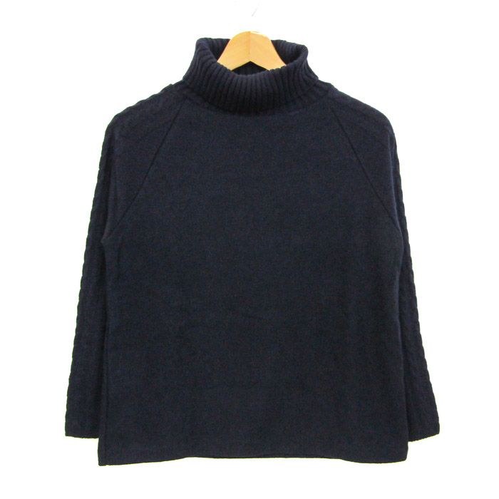 ジェイプレス ニット 長袖 タートルネック トップス レディース Mサイズ ネイビー J.PRESS ジェイプレス ニット 長袖 タートルネック トップス レディース