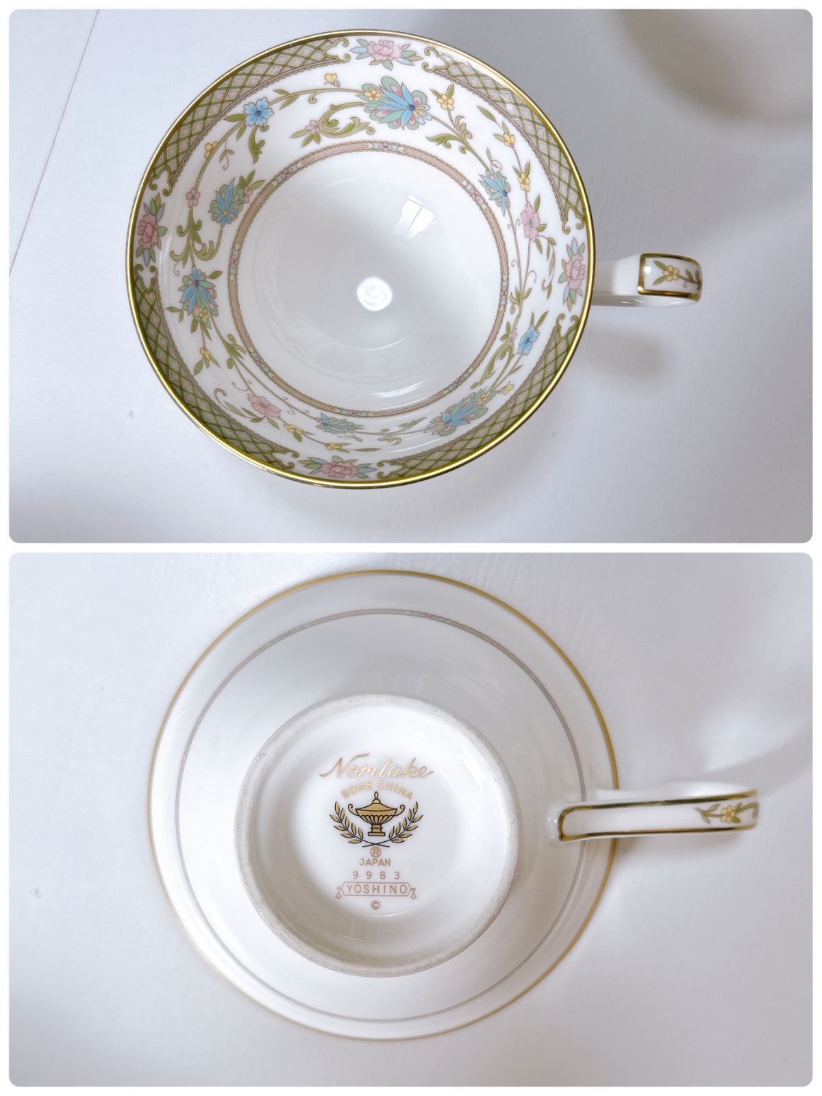ノリタケ ヨシノ ティーカップ ソーサー 2客 セット ソーサーのみ6客分 管理番号