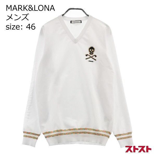 MARK&LONA マークアンドロナ Vネックニットセーター スカル 46