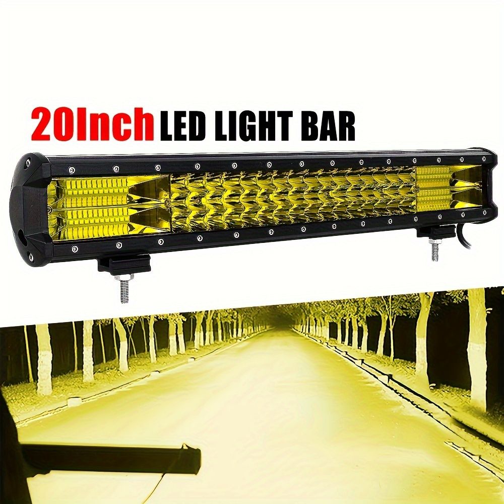 20インチLEDライトバー、ハイパワー、オフロード用、車用作業灯