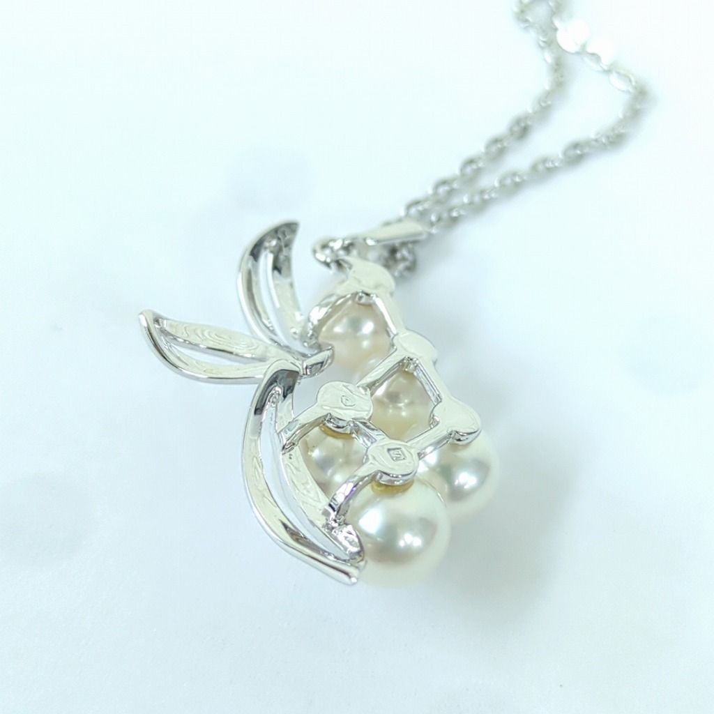 MIKIMOTO ミキモト パール ネックレス シルバー 5粒 5mm - メルカリ