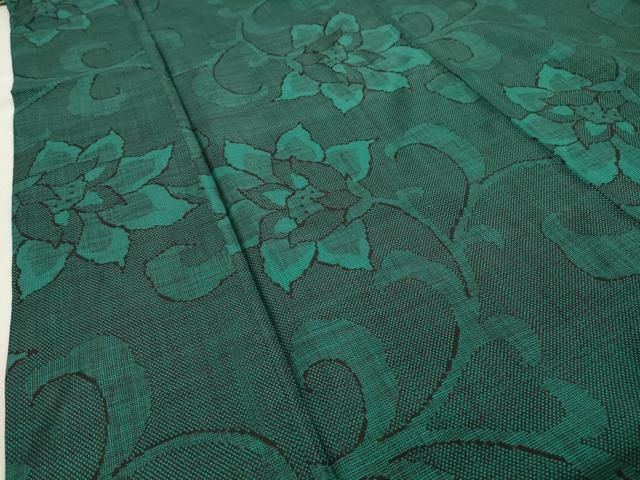 平和屋着物●本場大島紬　7マルキ　更紗花唐草文　正絹　逸品　CAAX5845gh 平和屋着物○本場大島紬 7マルキ 更紗花唐草文 正絹 逸品 CAAX5845gh