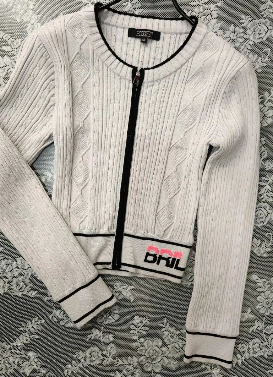  エゴイスト レタリング ケーブル ジップアップニット 55 長袖 ニット セーター