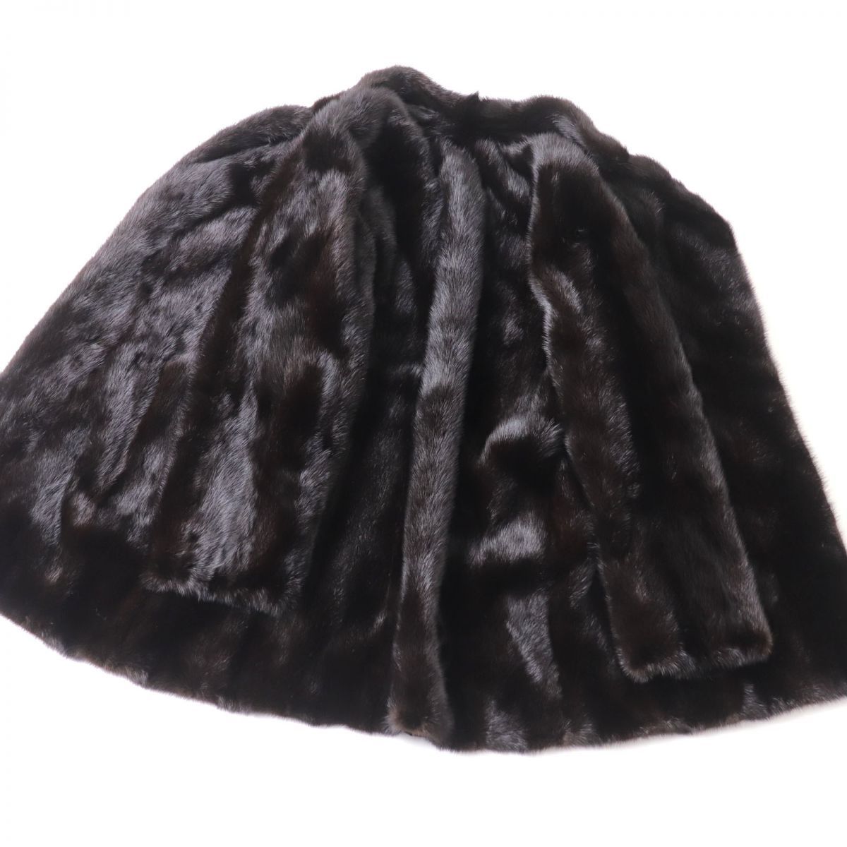 極美品☆MINK　ミンク　逆毛　本毛皮コート　ダークブラウン（ブラックに近い）　11号　毛質艶やか・柔らか◎ 極美品☆Palody パロディ MINK ミンク 逆毛 本毛皮コート ダーク