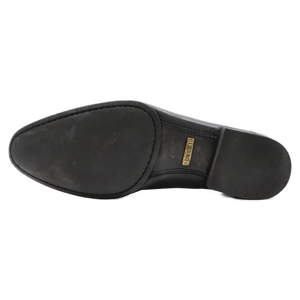 GUCCI (グッチ) レザーローファー スリッポン ブラック 105882