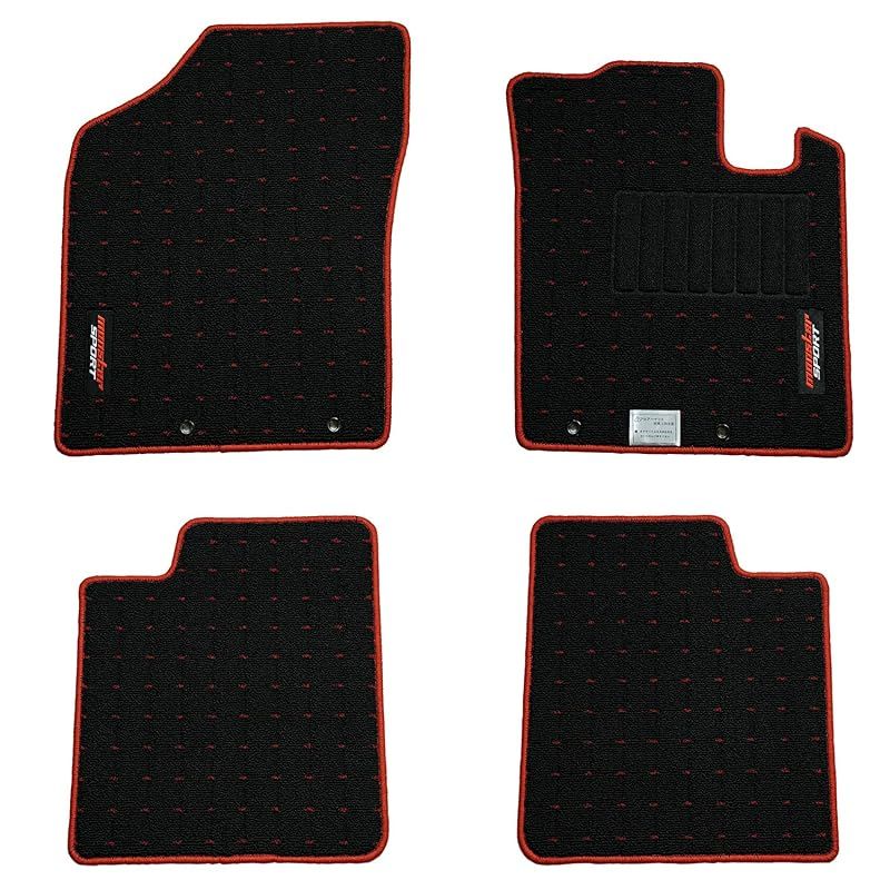 MONSTER SPORT フロアマット アルトワークス/アルト[HA36S] 5MT車用 ブラック×レッド 894500-7300M 0