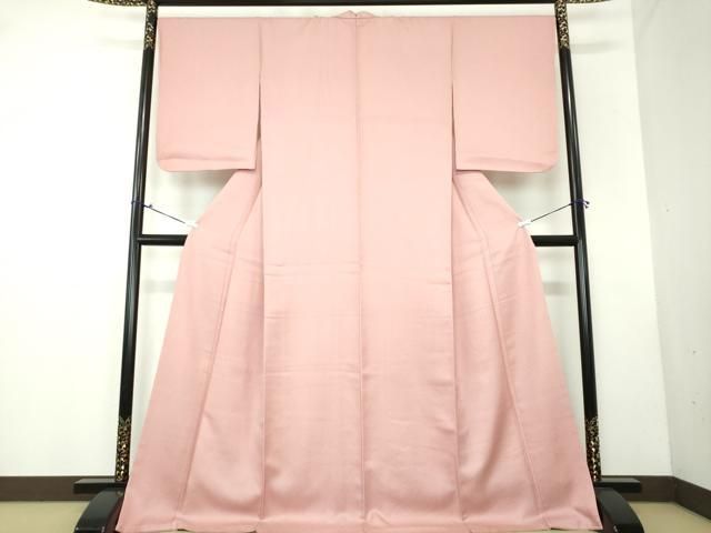 平和屋着物●上質な色無地 草葉地紋 虹色 ロング丈 正絹 DAAX4372ps