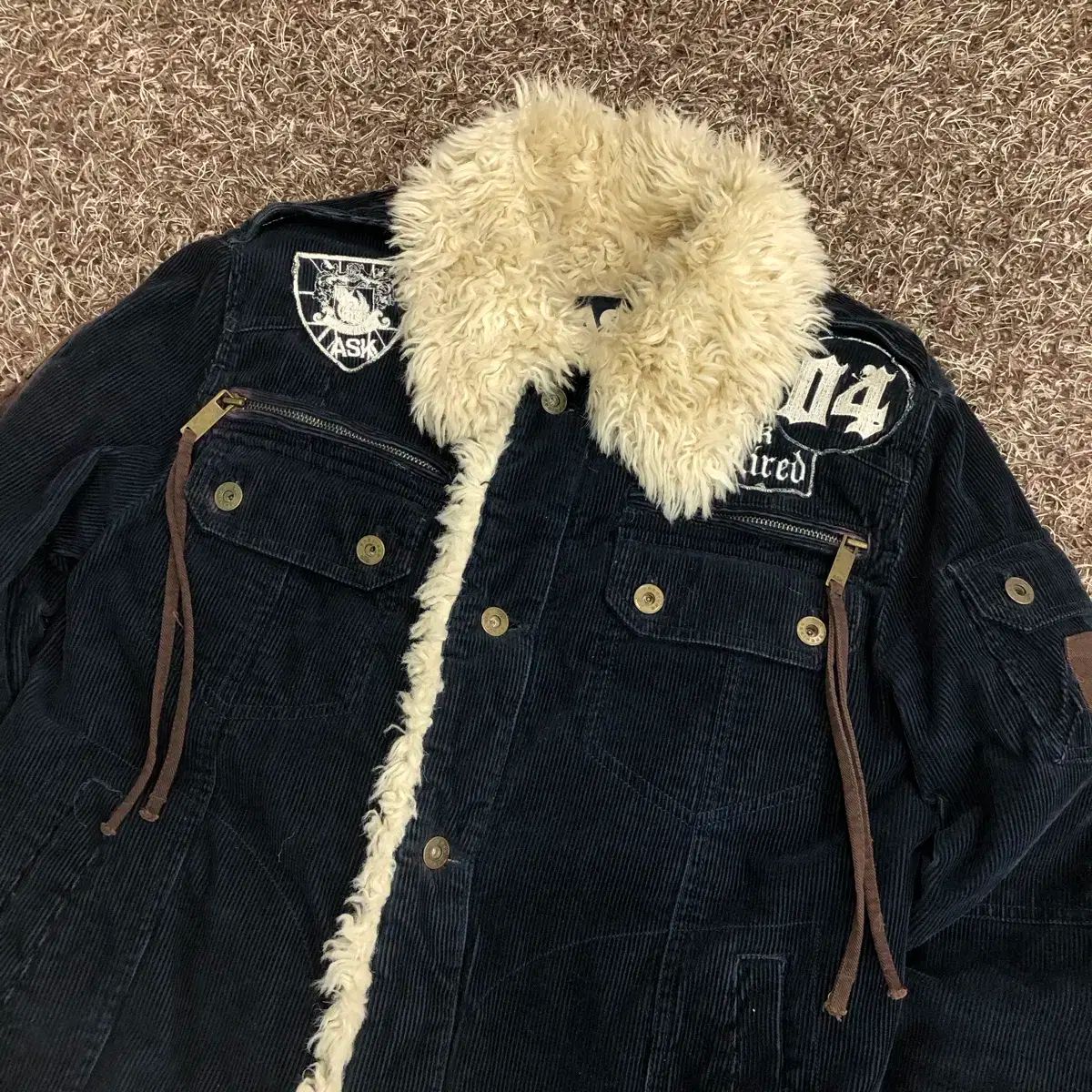 L ASK シェルパ ファー コーデュロイ ジャケット