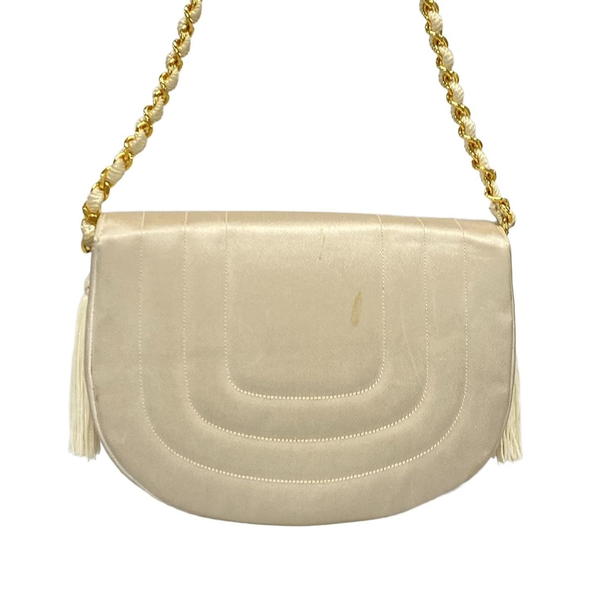ショルダーチエーン無し　CHANELタッセルバッグ CHANEL タッセル付きリザードチェーンショルダーバッグ （staff