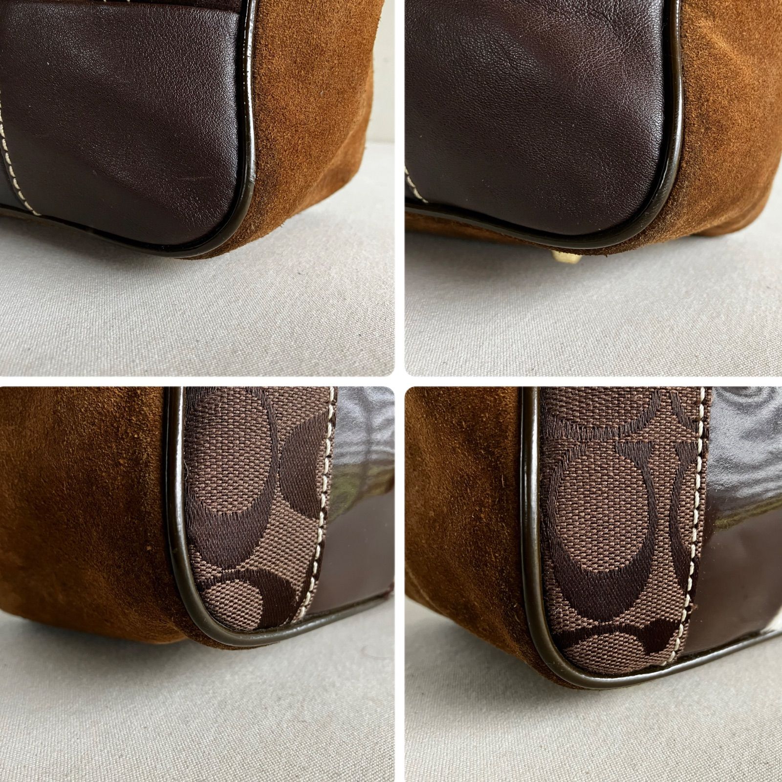 Coach Vintage y2k Legacy クリアランス Patchwork Multicolor Suede