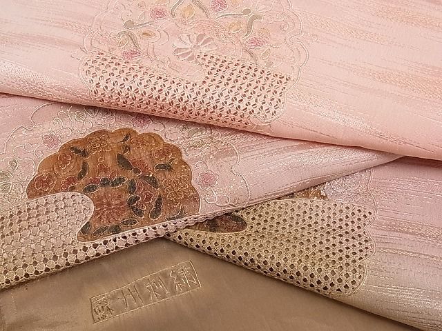 平和屋-こころ店■和装小物 上質な帯揚げ10枚セット 手描き 絞り 中国三大刺繍 汕頭刺繍 スワトウ刺繍 寿光織 金糸 逸品 未使用3kk2111