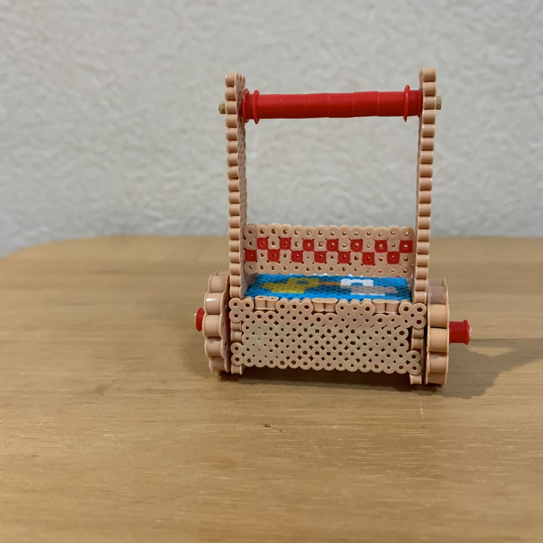 アイロンビーズ ミニチュア 手押し車 カタカタ アヒル レトロ - メルカリ
