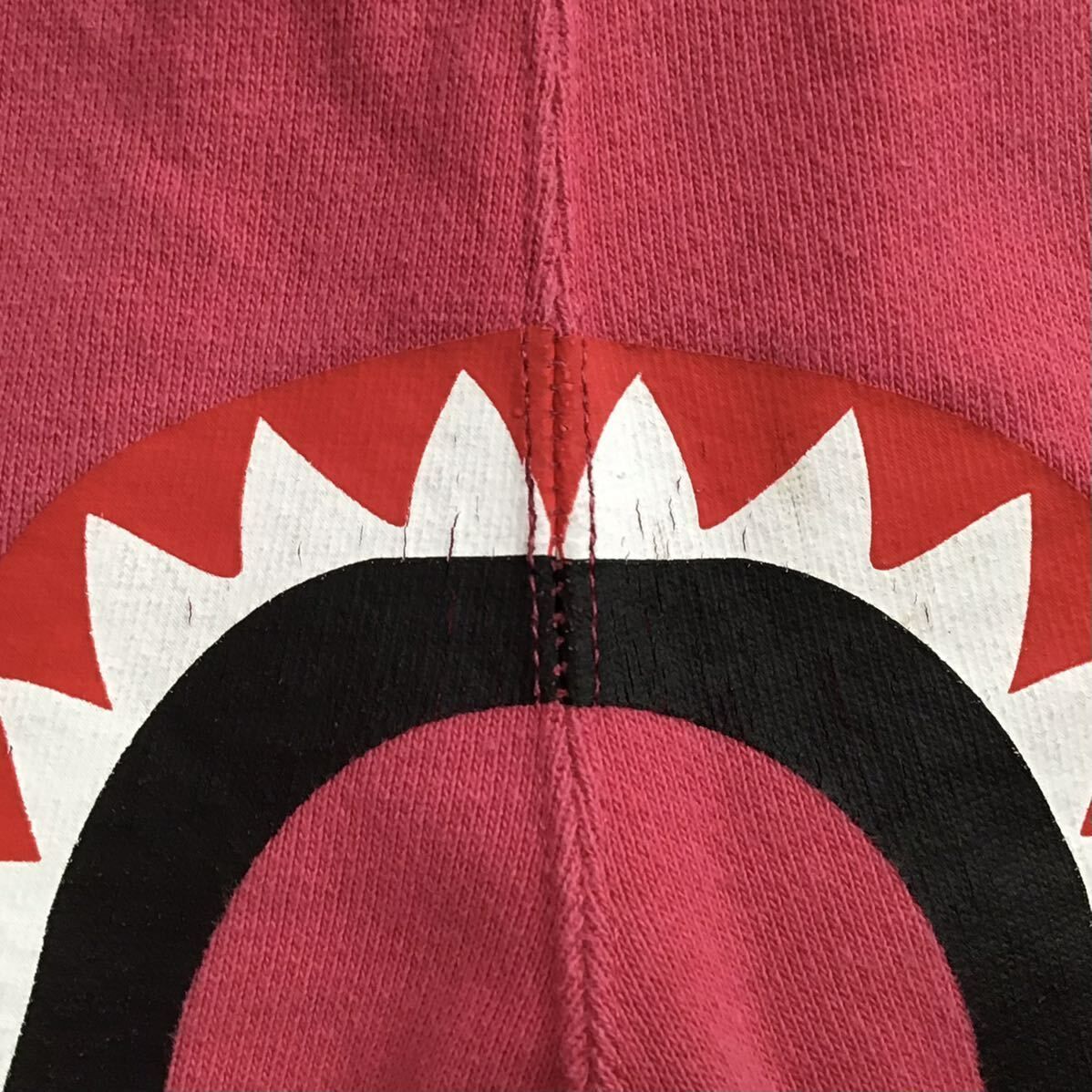 シャーク スウェットハーフパンツ Lサイズ Pink a bathing ape shark