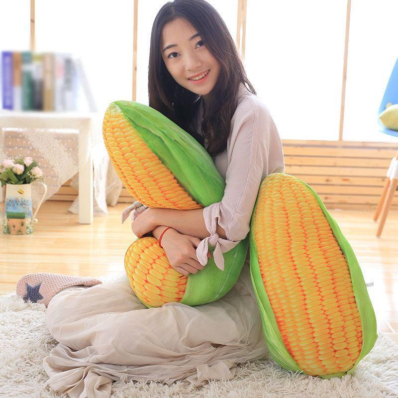 抱き枕 ぬいぐるみ 60*30cm クッション とうもろこし 枕 腰枕