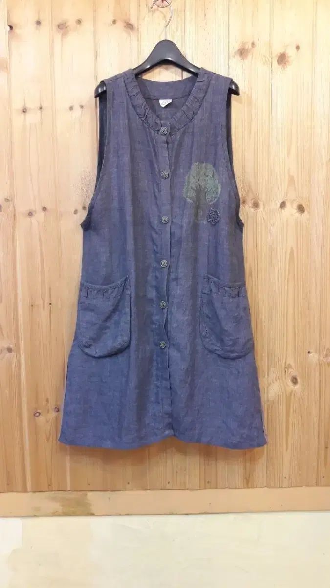 ミッシェリ 綿麻 コサジュー ロング ベスト 家禽 賞 品