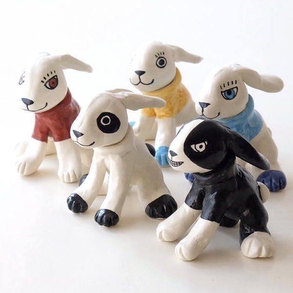 置物 うさぎ ウサギ オブジェ かわいい おしゃれ 手のひらサイズ ミニ 磁器 小さい ウサチェンコの置物
