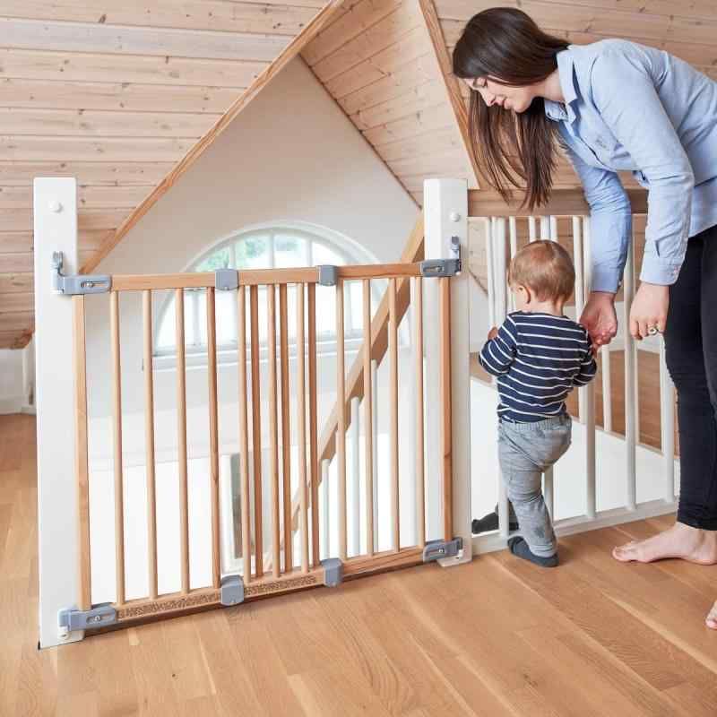 ベビーゲート 階段上 木製 バリアフリー ワイド ベビーダン フレックス