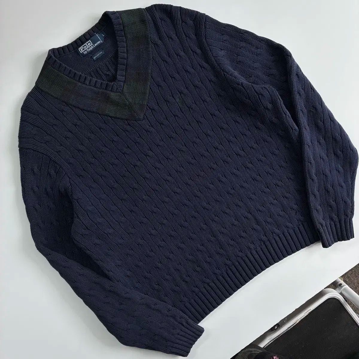 Polo ポロ Ralph Lauren ラルフローレン ネイビー クリケット ケーブル ニット セーター