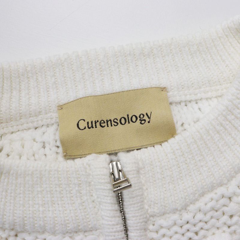 定価36300円 2025SS今季 カレンソロジー Curensology ポコポコアミニットカーディガン F ホワイト/白 上着 ジャケット【2400014431643】 定価36300円 2025SS今季 カレンソロジー Curensology ポコポコア