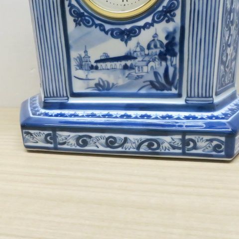 RYUHO 置き時計 龍峰窯 陶器 染付 龍峰窯 陶器製 RYUHO a0059 龍