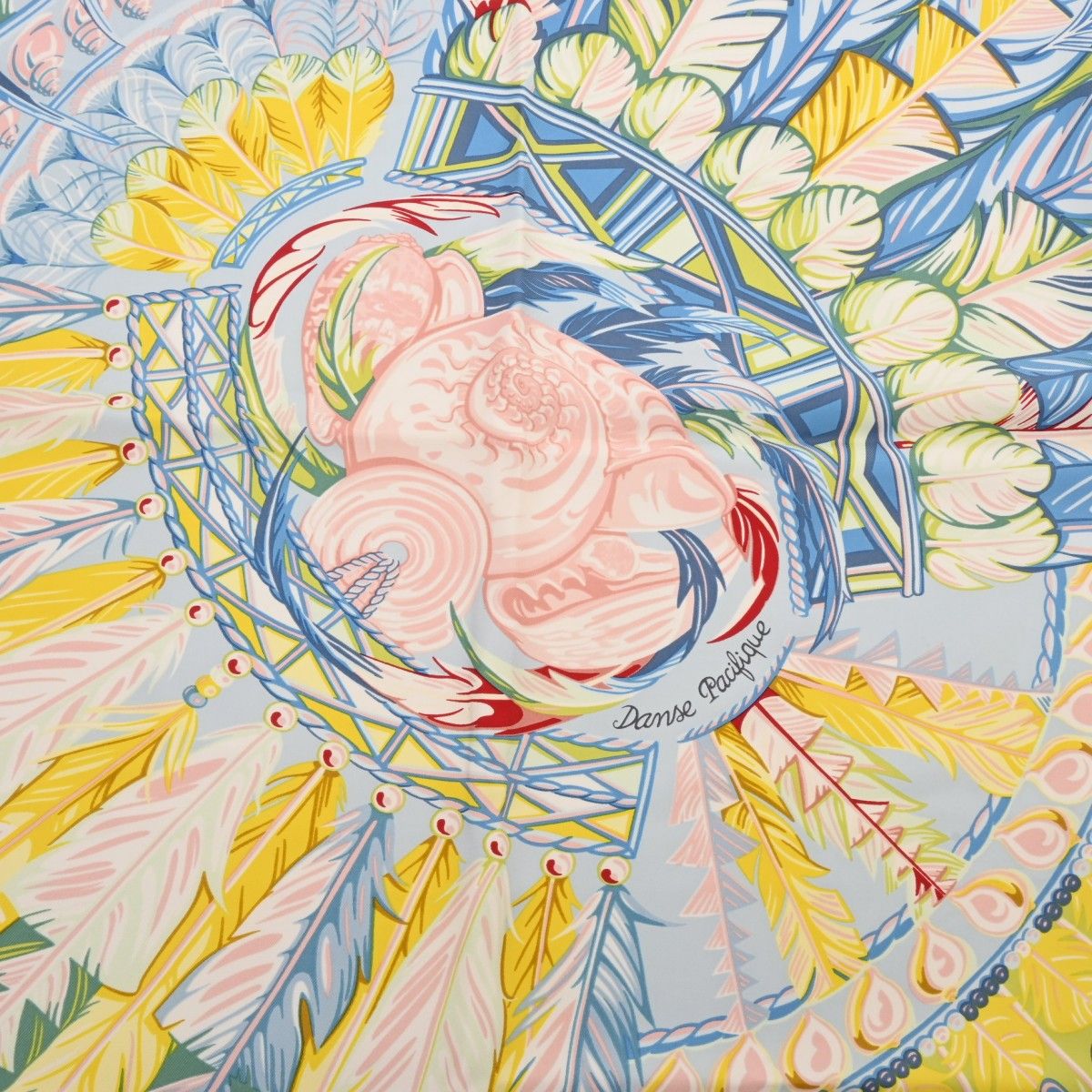 ✨希少美品✨ HERMES エルメス カレ90 DANSE PACIFIQUE エルメス カレ90 Danse Pacifique スカーフ シルク ブルー