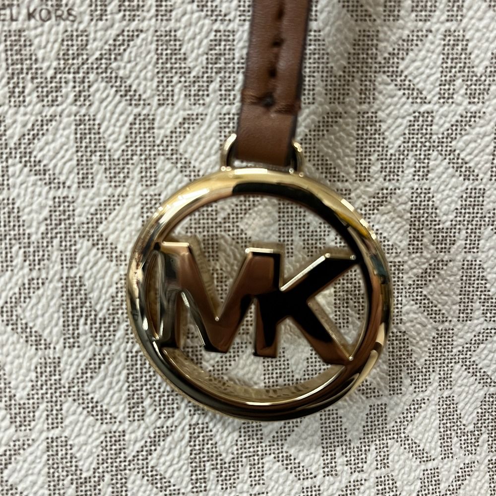 MICHAEL KORS ショルダーバッグ ホワイト/ブラウン Michael Kors ショルダーバッグ ホワイト/ブラウン - メルカリ