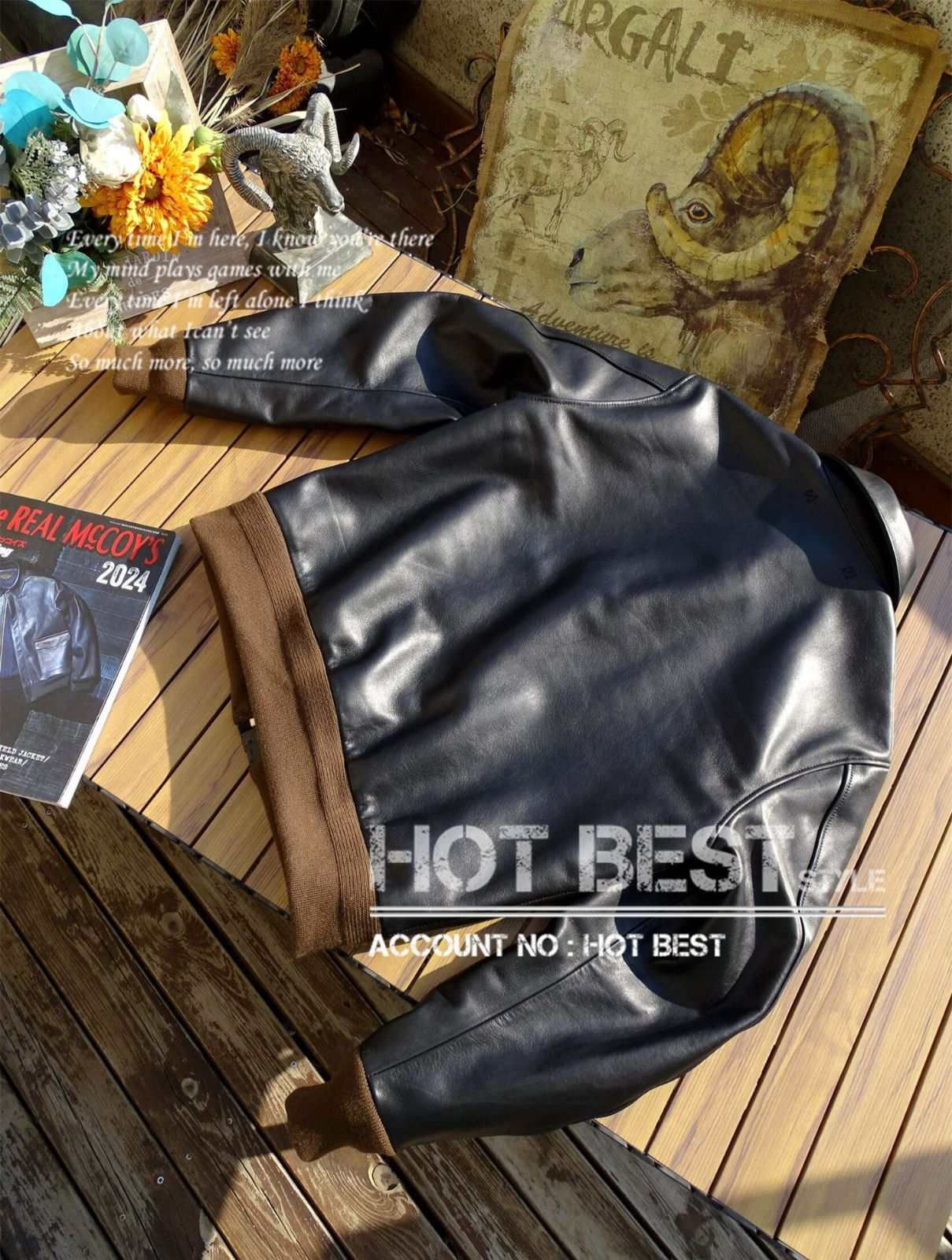 1.2mm 黒芯ホースハイド 復刻40's USAF TYPE A-2 V. HILTS フライト