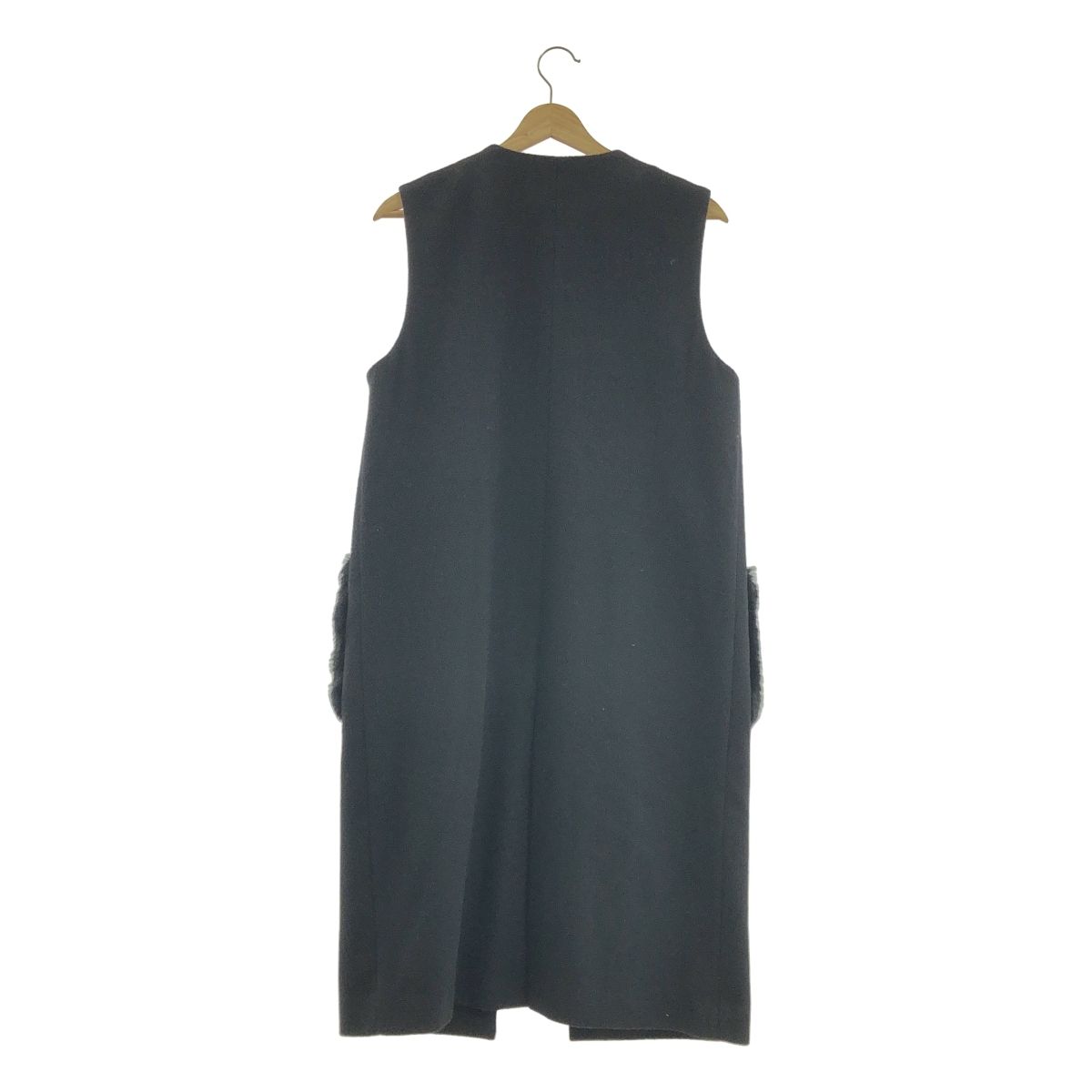 Bluelea / ブルレア | SHORT ファーポケット ロングジレ ベスト