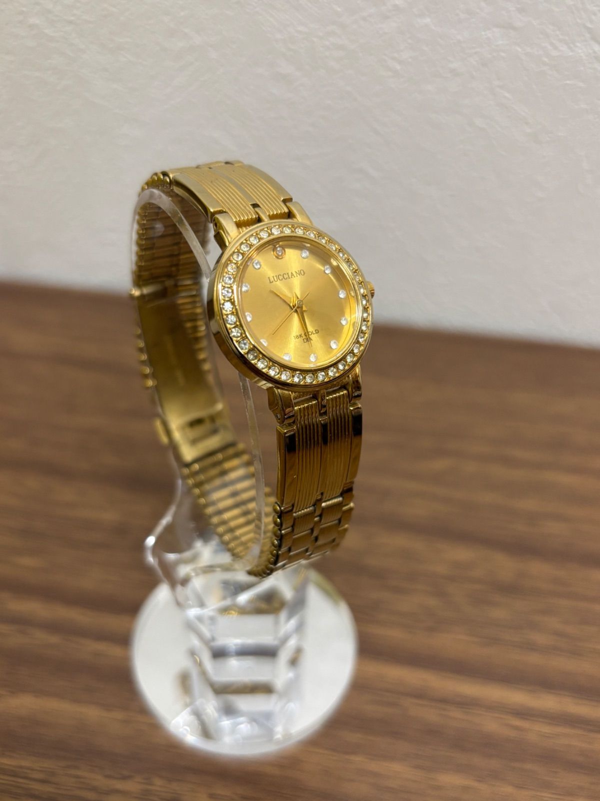 ▪️LUCCIANO 腕時計 18k GOLD CROWN G-2105-06 ゴールド 腕周り約18