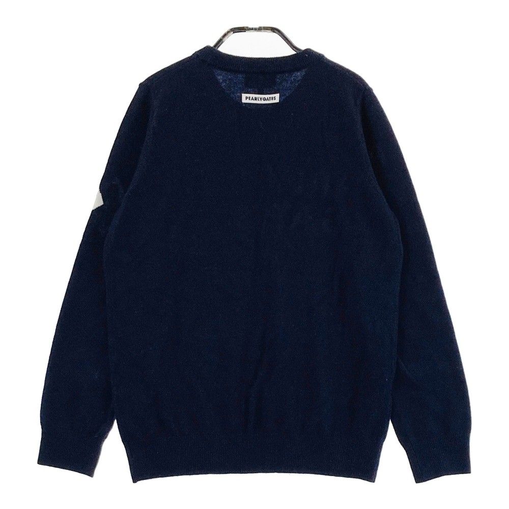 サイズ：0 PEARLY GATES パーリーゲイツ  カシミヤ混 ニットセーター  ネイビー系 [240101451730] ゴルフウェア レディース ストスト サイズ：0 PEARLY GATES パーリーゲイツ カシミヤ混 ニット