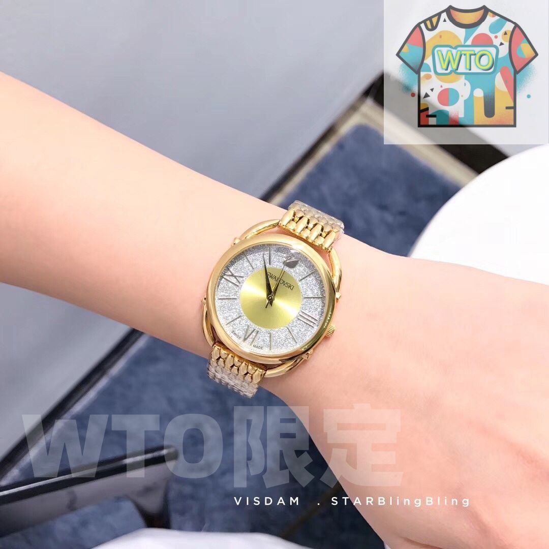 値下げSwarovski ゴールド 腕時計 箱無し 今日WTO！Swarovski【施?洛世奇】ニュースターライトモデル