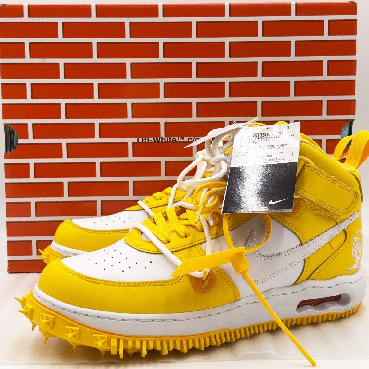 未使用】ナイキ Off-White オフホワイト Air Force 1 Mid SP LTHR 