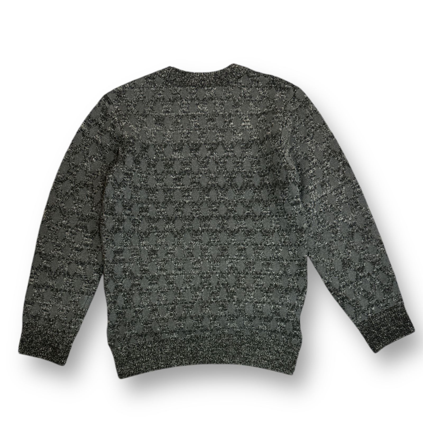 定価41800円 新品 MATSUFUJI 21AW Melange Jacquard Crewneck Knit メランジ ジャガード クルーネック  ニット セーター マツフジ M213-0502 ブラック系 2 71622A3 - メルカリ