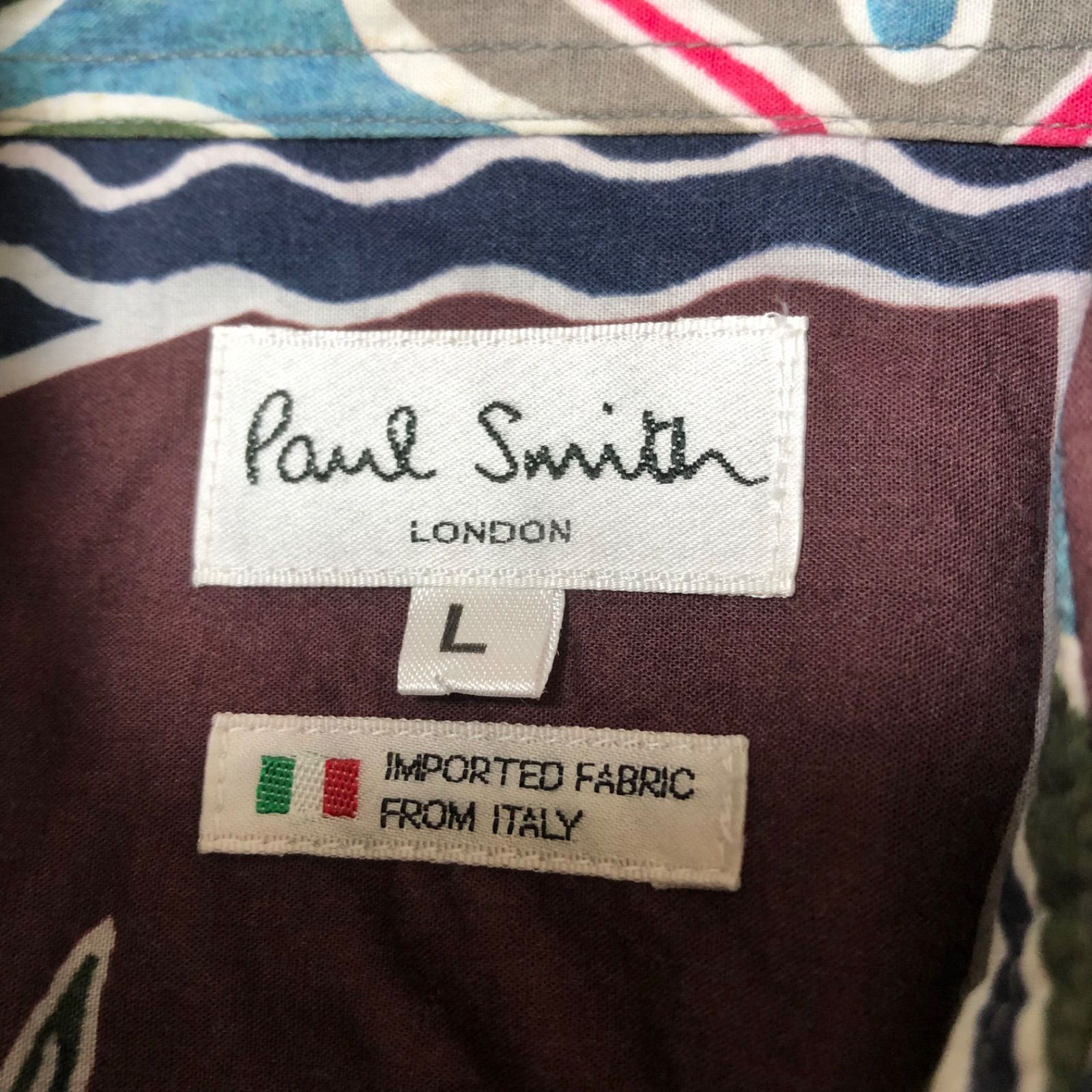 Paul Smith LONDON メンズL 半袖シャツ コットンシャツ アロハ