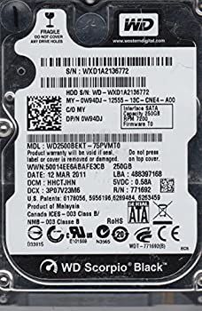 【】 Western Digital wd2500bekt-75pvmt0?250?GB 内蔵ハードドライブ