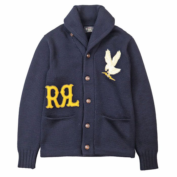 RRL ダブルアールエル カーディガン ニット ロゴ イーグル