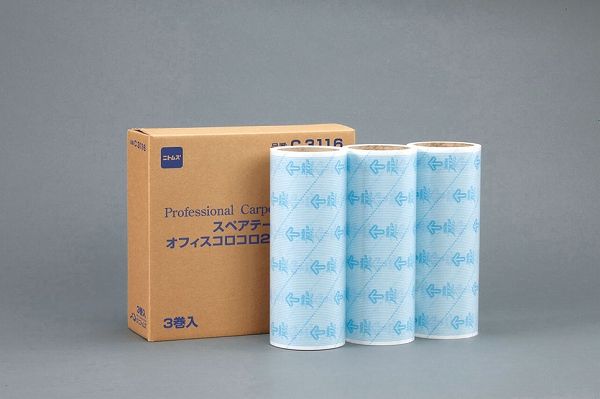 ニトムズ(Nitoms) オフィスコロコロ フロアクリン スペアテープ 240mm 入数：1セット(3巻入) C3116(JKL8702)