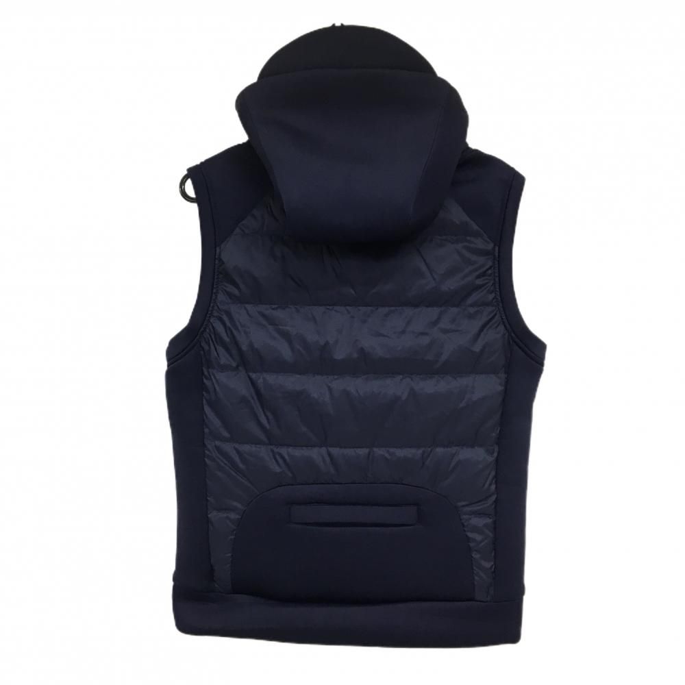 ムータマリン 切替ダウンベスト ネイビー 背面ダウン フード着脱可 メンズ S ゴルフウェア muta