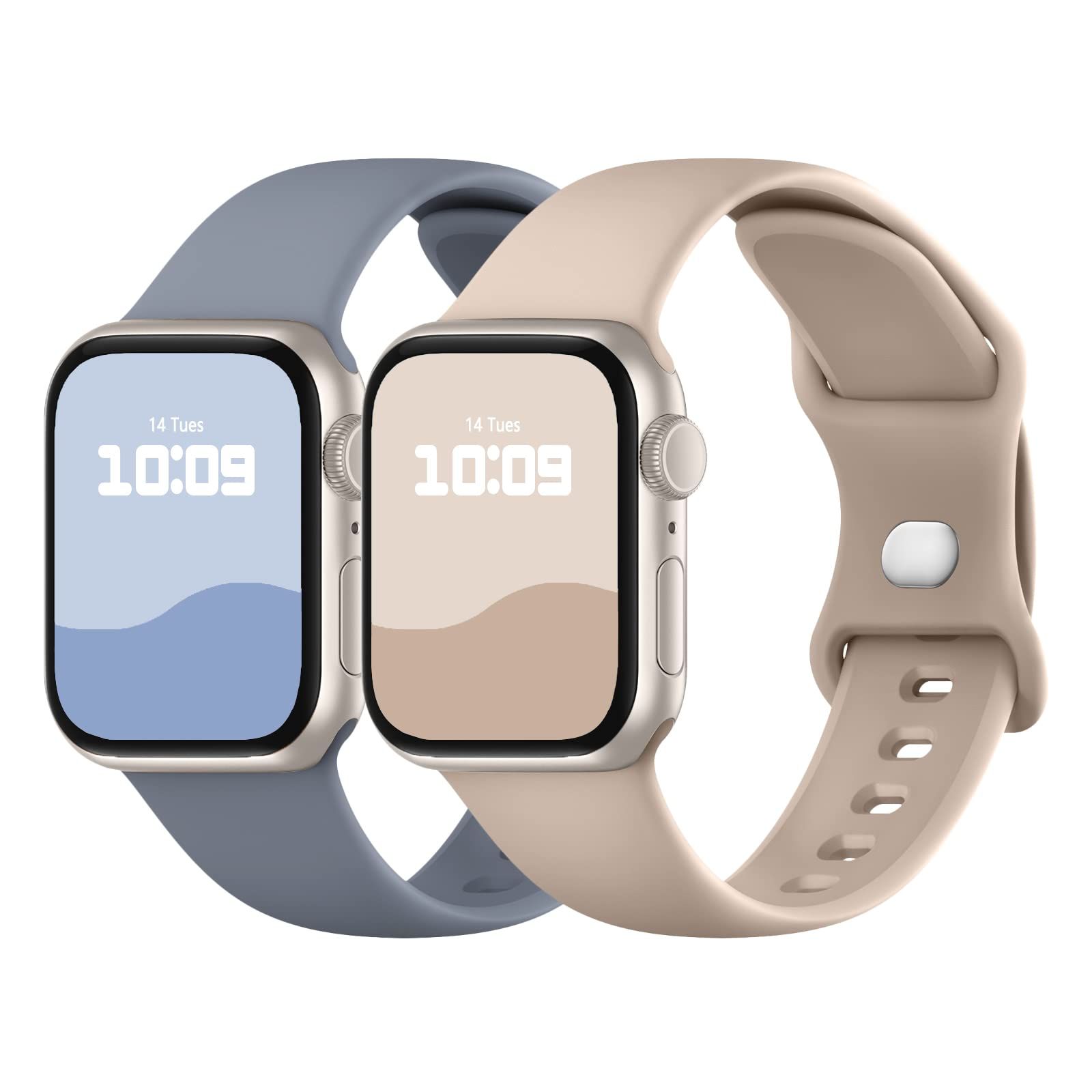 Series 9/8/7/SE/6/5/4/3/2/1 iwatch 交換ベルト スポーツバンド シリコン製 通気 バンド 柔らかい バンド 防水  アップルウォッチ 38mm 耐衝撃 40mm 男性 41mm Watch レディース Apple ブルーグレー/ - メルカリ