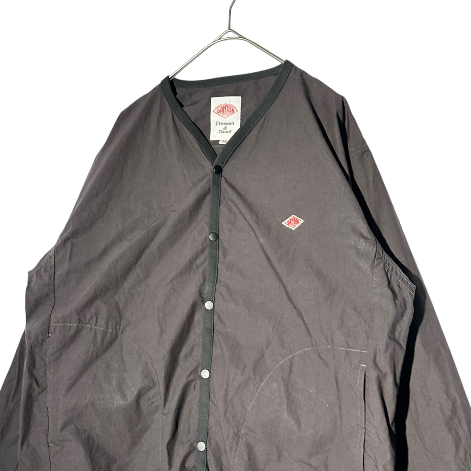 DANTON(ダントン) Broadcloth V-Neck Shirt Cardigan ブロード